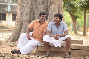 Kalaiyarasan, Kaali Venkat | Raja Mandhiri Movie Stills