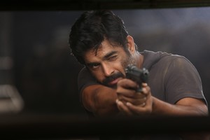 Checkout the stills of Tamil movie Vikram Vedha starring Vijay Sethupathi, Madhavan, Shraddha Srinath, Varalaxmi Sarathkumar and others.