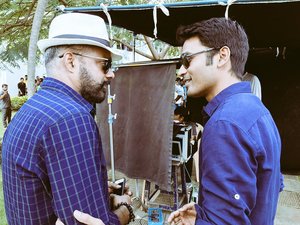 GVM and Dhanush On the Set of Yenai Nokki Paayum Thotaa 