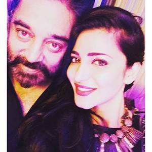 Kamal Hassan with her Daughter Shruthi Hassan
